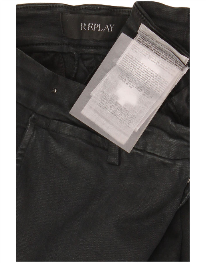 Replay Jeans Zeumar Slim da Uomo W29 L30 Cotone Nero