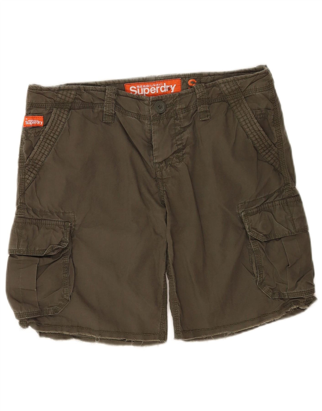 Pantaloncini cargo da uomo Superdry piccoli W29 cotone kaki