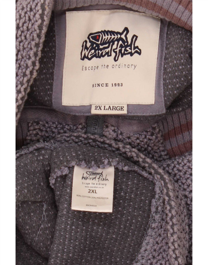 Giacca da ginnastica da uomo Weird Fish 2XL in cotone blu navy