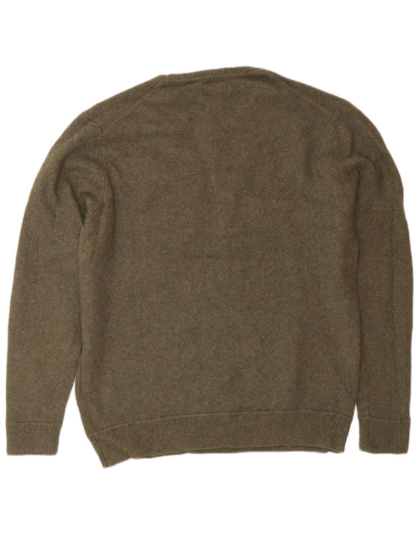 Maglione maglione girocollo da donna SUPERDRY UK 20 2XL Lana verde