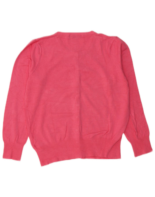 Maglione cardigan da donna Marks & Spencer UK 12 Viscosa rosa medio
