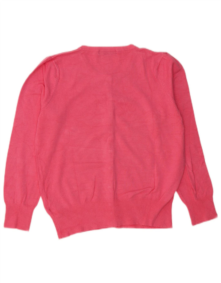Maglione cardigan da donna Marks & Spencer UK 12 Viscosa rosa medio