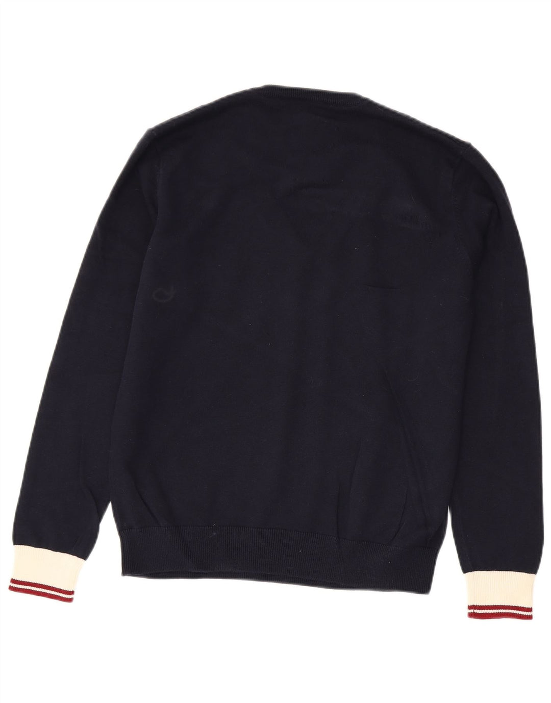 Gant Maglione da uomo con scollo a V in cotone color block medio blu navy