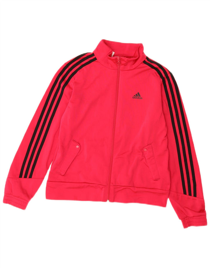 Giacca Top della tuta da ragazza Adidas 11-12 anni in poliestere rosa