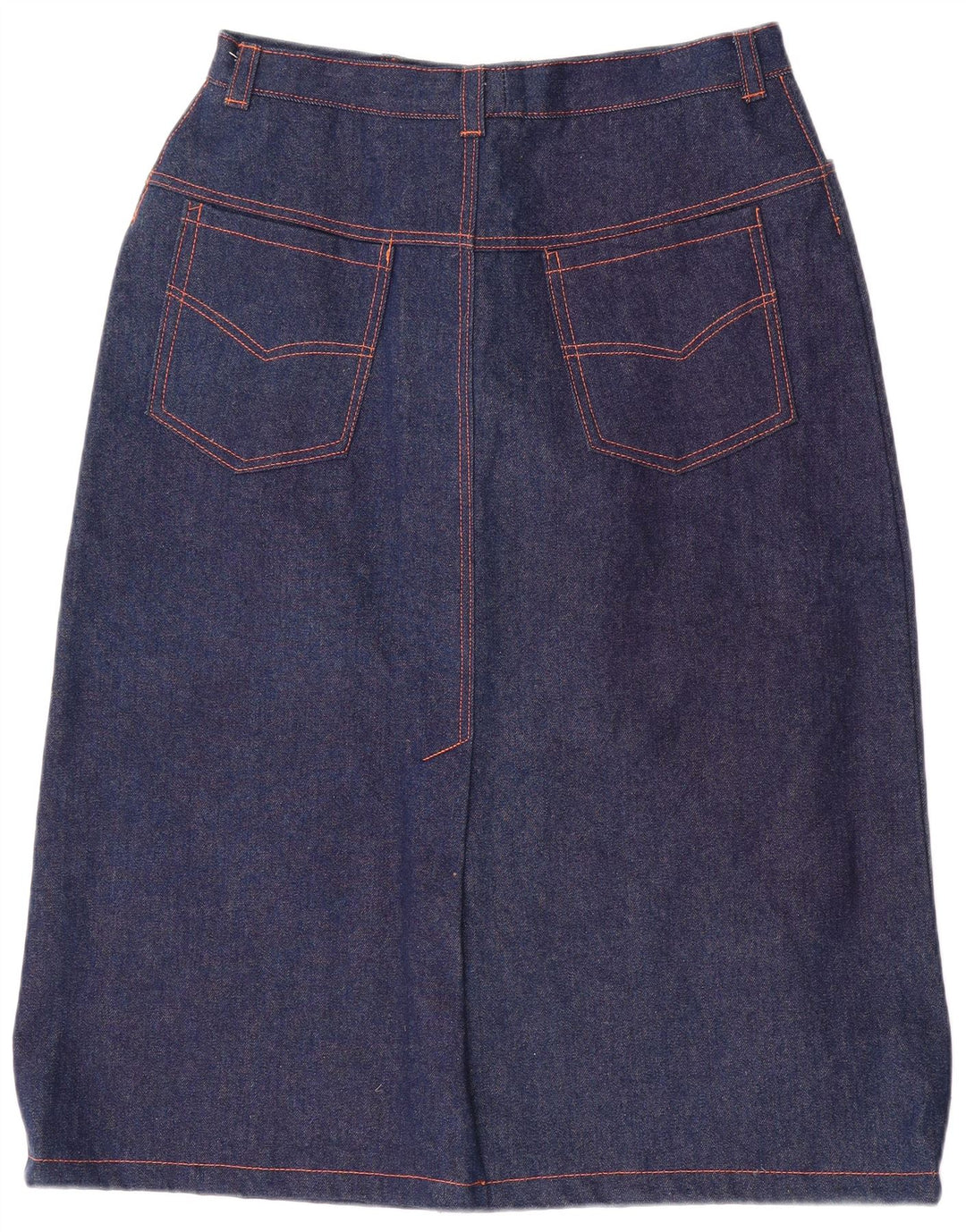 Gonna di jeans vintage da donna W31 blu navy medio