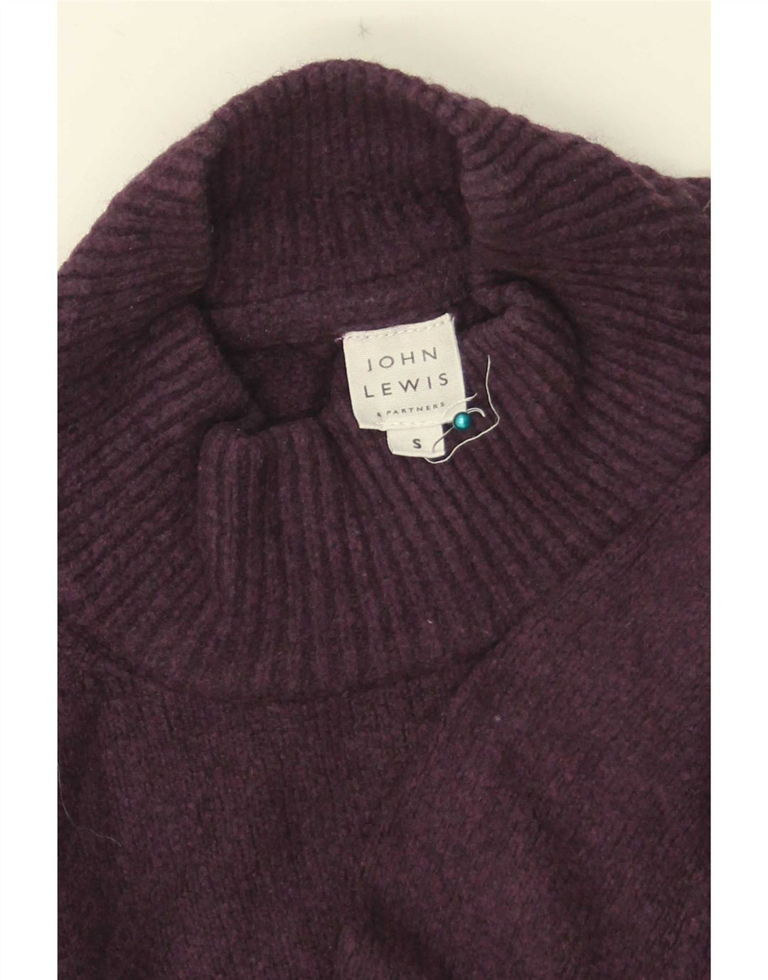Maglione maglione oversize con collo dolcevita da donna John Lewis UK 10 piccolo viola