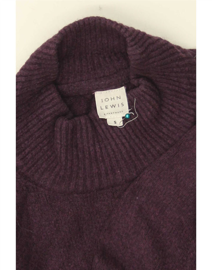 Maglione maglione oversize con collo dolcevita da donna John Lewis UK 10 piccolo viola