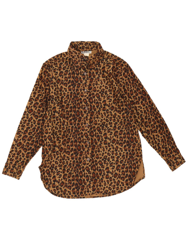 Camicia oversize da donna Sunbelt UK 10 Piccola stampa animalier marrone