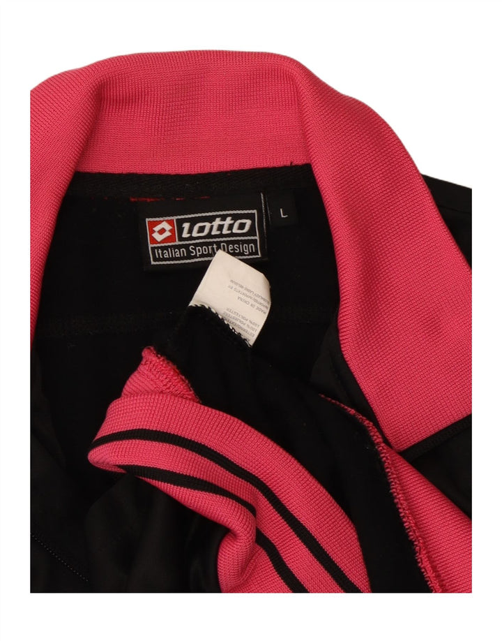 Giacca da tuta da donna LOTTO UK 14 Large Poliestere color block nero