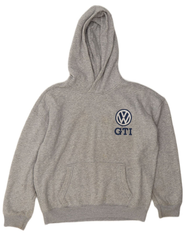 Felpa con cappuccio Hollister da uomo con vestibilità ampia e grafica XS in cotone grigio