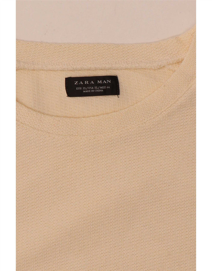 Top Zara da uomo a maniche lunghe XL Beige