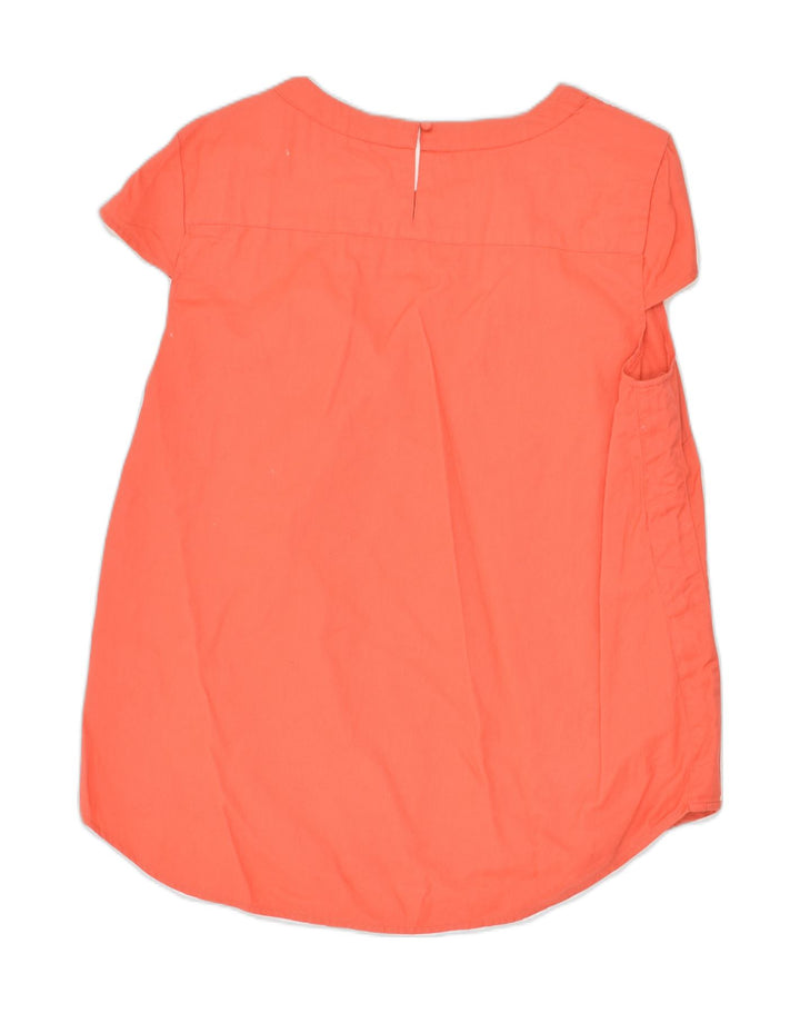 J. CREW Womens Short Sleeve Blouse Top UK 12 Medium Red Cotton | Vintage J. Crew | Thrift | Second-Hand J. Crew | Used Clothing | Messina Hembry 