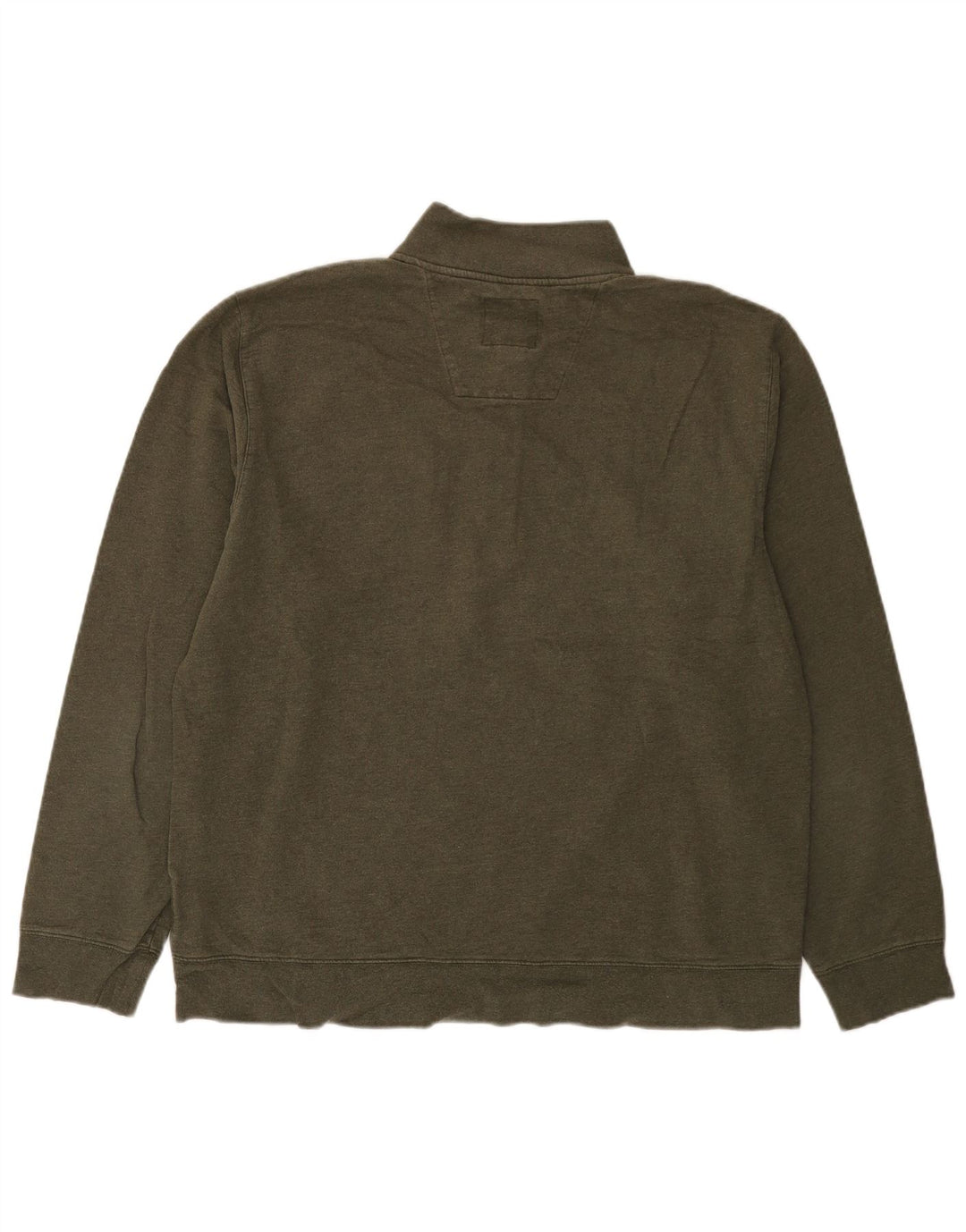 Felpa da uomo con collo con zip Brooks Brothers, maglione XL, cotone kaki