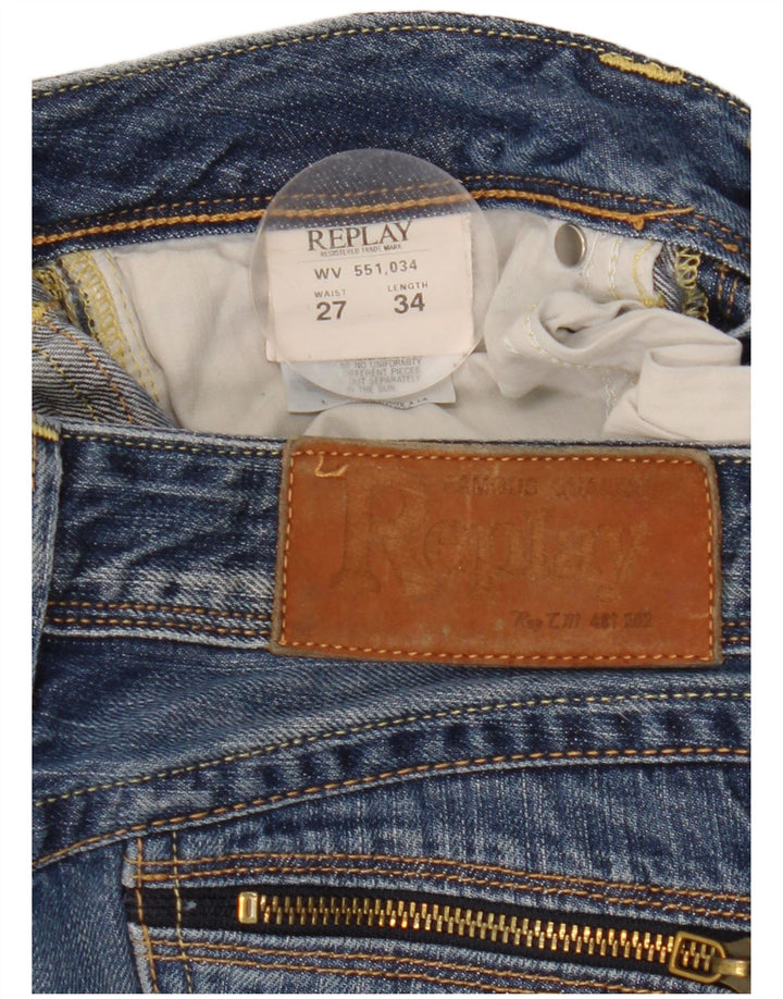Jeans slim da donna Replay W27 L34 cotone blu