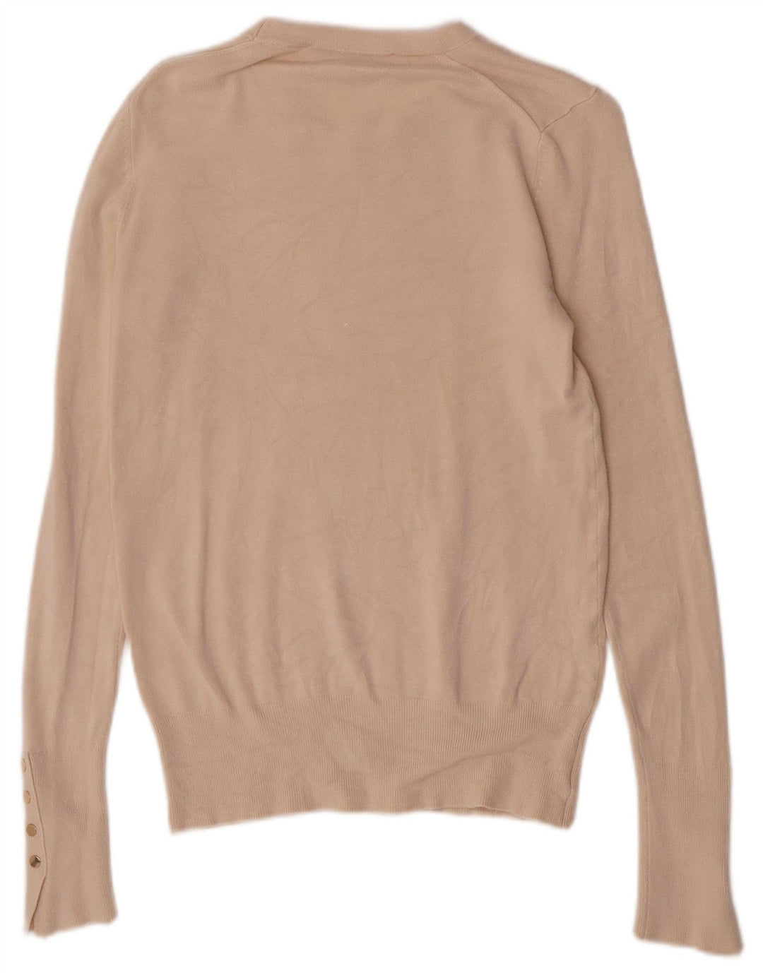Maglione maglione girocollo da donna Zara UK 12 Viscosa beige medio