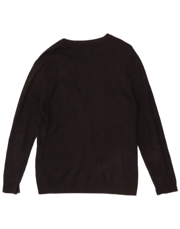 Zara Womens Cardigan Sweater UK 14 Large Black Viscose