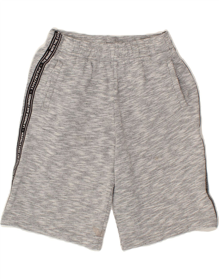ADIDAS Boys Graphic Sport Shorts 7-8 Years Small Grey Flecked Vintage Adidas and Second-Hand Adidas from Messina Hembry 