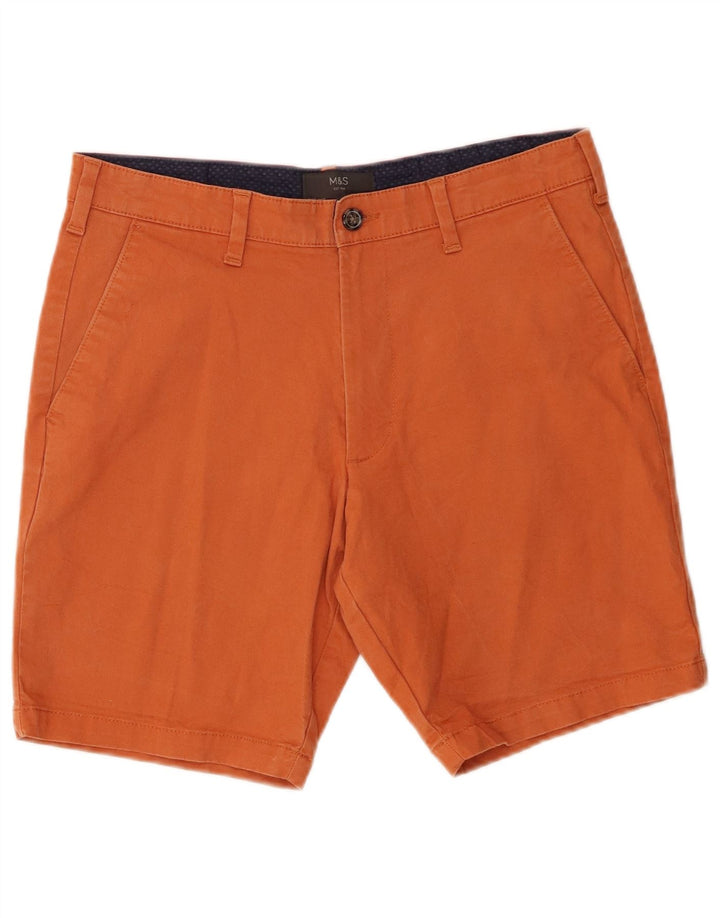 Pantaloncini chino da uomo Marks & Spencer W30 cotone arancione medio