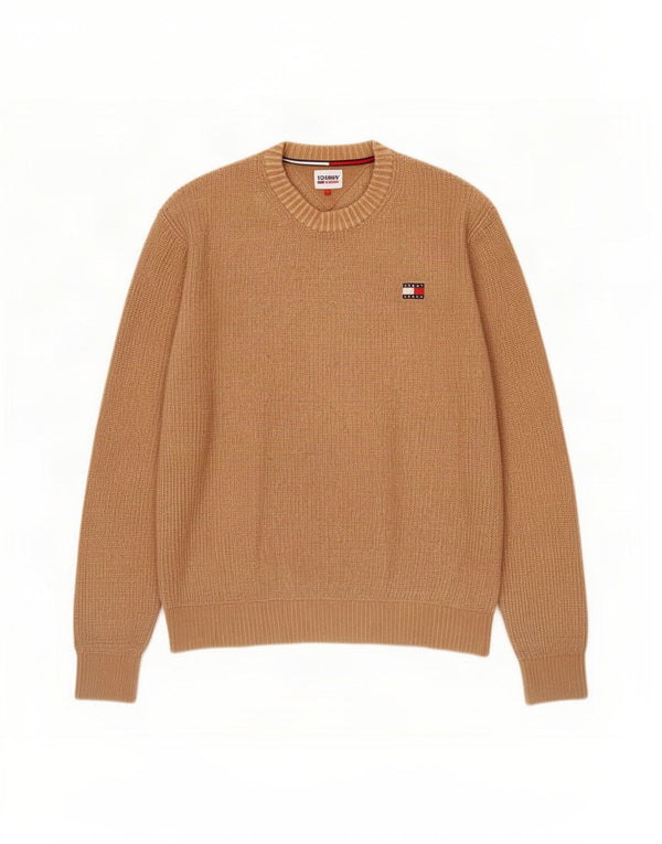 Maglione maglione girocollo da uomo Tommy Hilfiger XL in cotone marrone