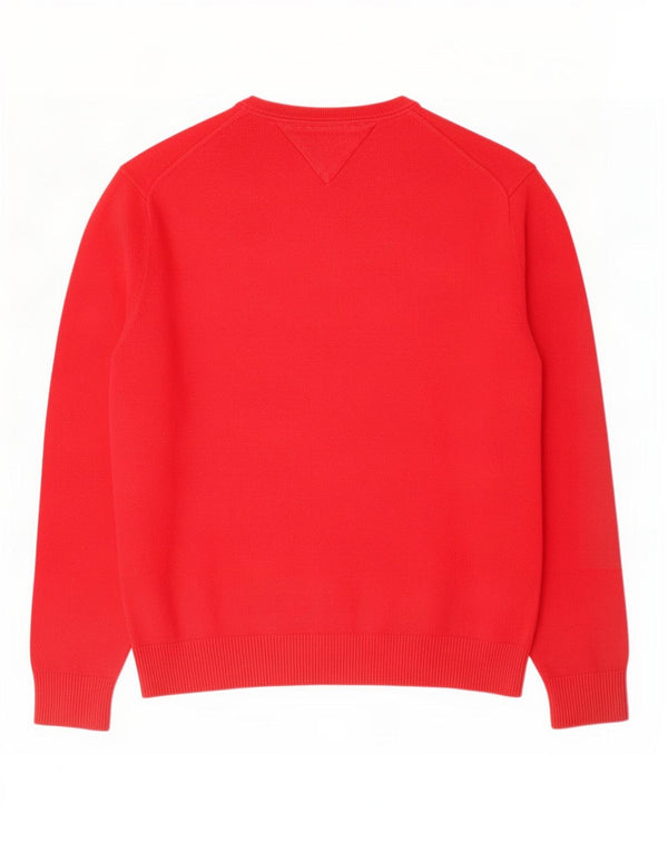 Maglione maglione con scollo a V da uomo Tommy Hilfiger XL rosso cotone