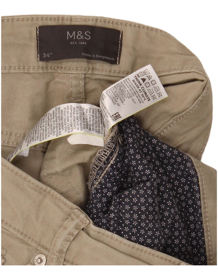 Pantaloncini casual da uomo Marks & Spencer W34 grandi cotone kaki