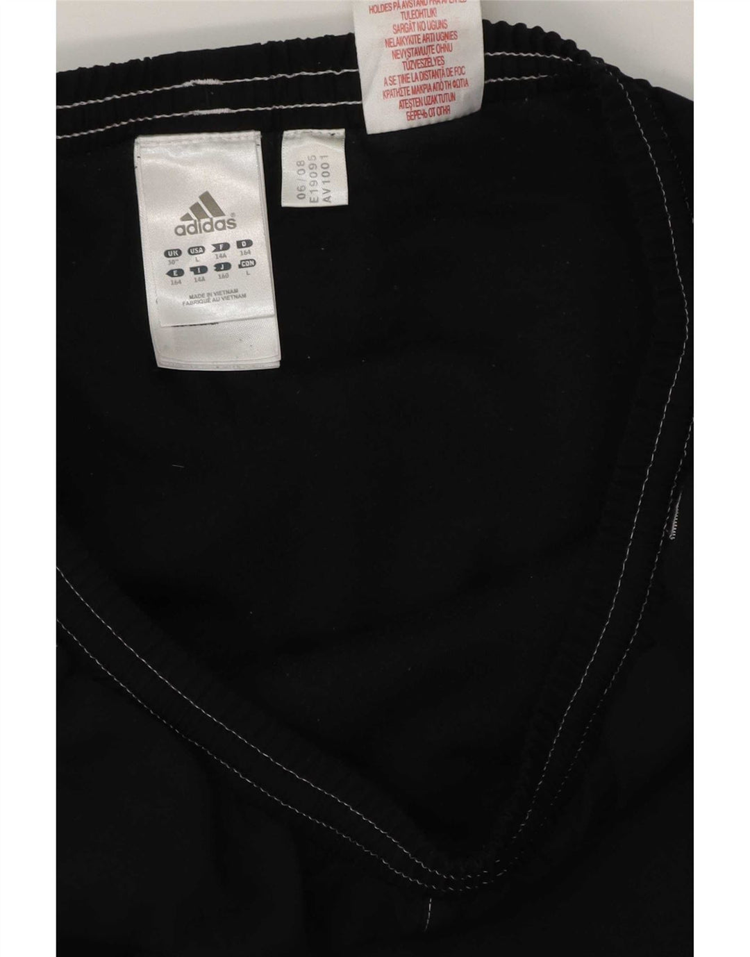 Pantaloni da tuta con grafica Adidas da ragazzo 13-14 anni in poliestere nero