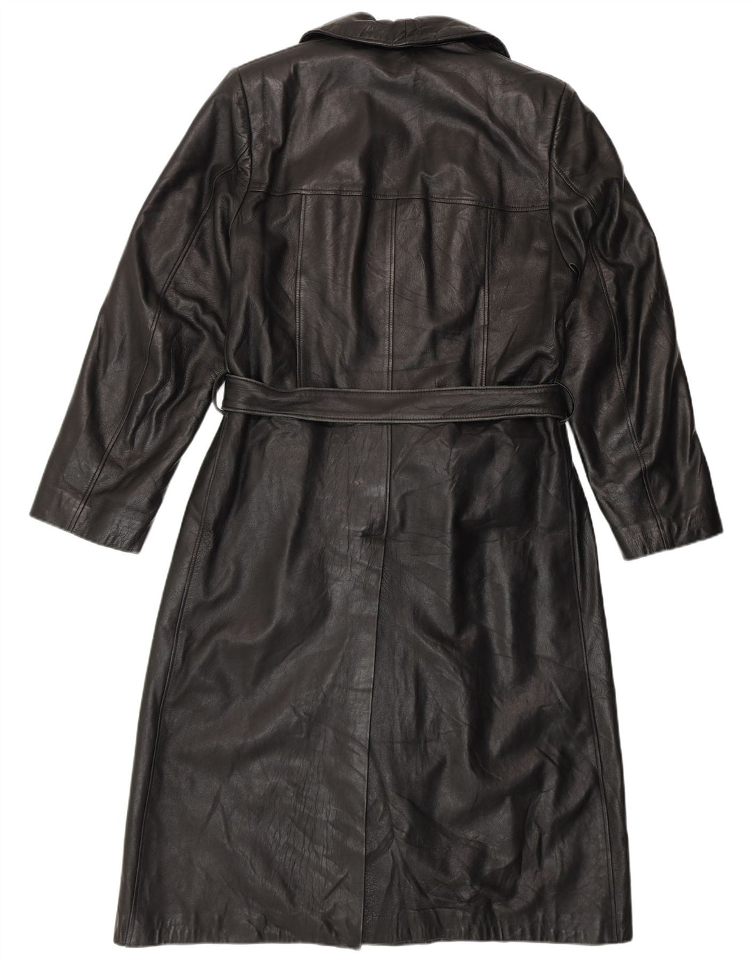 PASCUCCI Cappotto Uomo in Pelle Doppio Petto IT 50 Large Pelle Nera