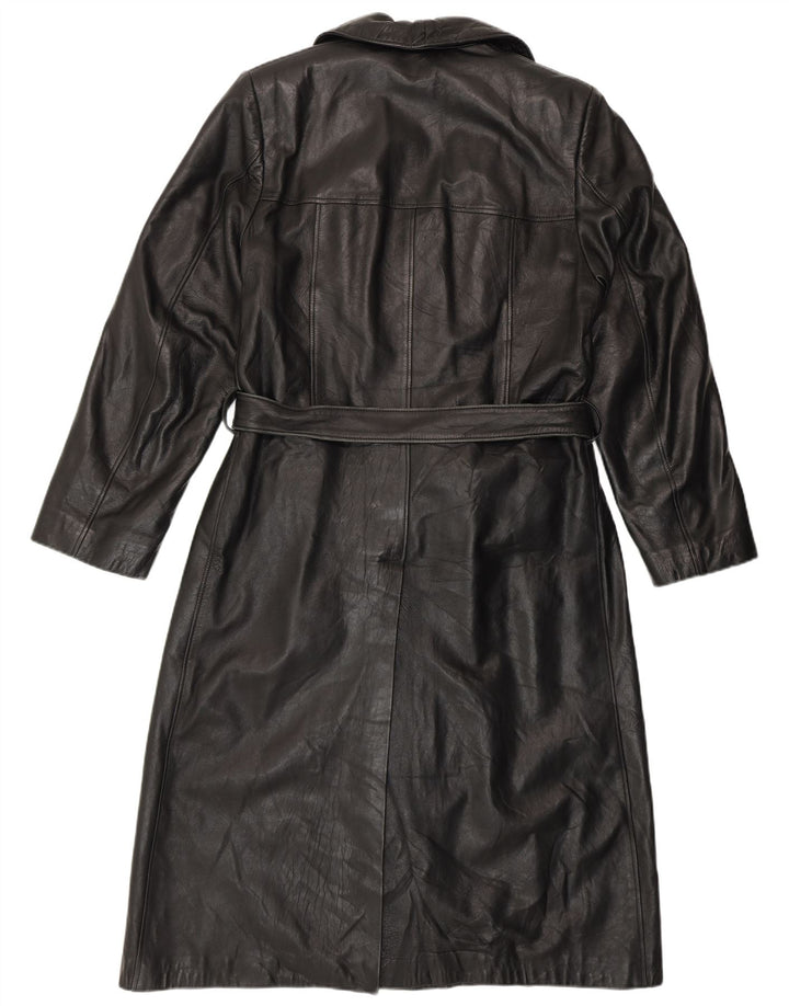 PASCUCCI Cappotto Uomo in Pelle Doppio Petto IT 50 Large Pelle Nera