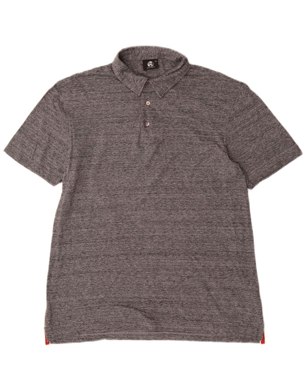 Polo da uomo Paul Smith XL in cotone screziato grigio