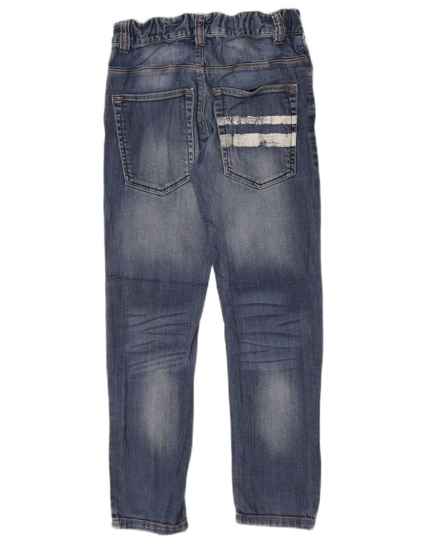 Jeans dritti con grafica Benetton per ragazzi 8-9 anni Large W24 L24 cotone blu