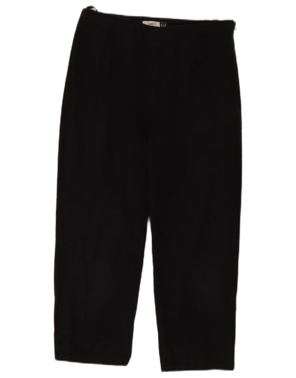Pantaloni Capri dritti da donna Gap UK 8 Small W28 L24 Cotone nero