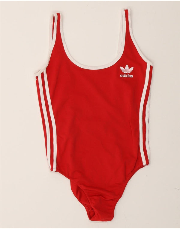 Adidas Womens Swimwear UK 14 Medium Red Polyester Sports