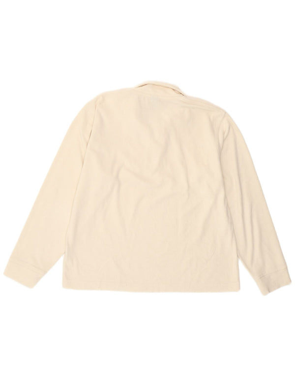 Maglione in pile Reebok da donna con collo a zip UK 18 XL poliestere bianco