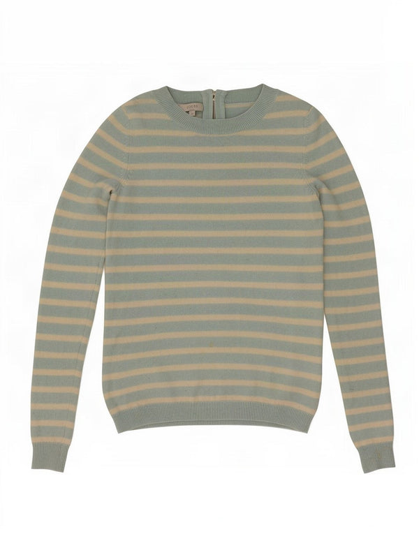 Maglione da donna con scollo a barca Hobbs UK 6 XS lana a righe blu