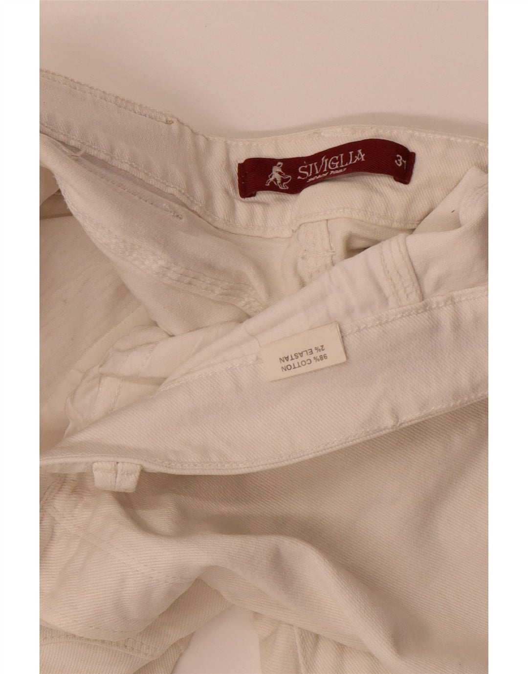 Jeans dritti da uomo SIVIGLIA W31 L32 in cotone bianco