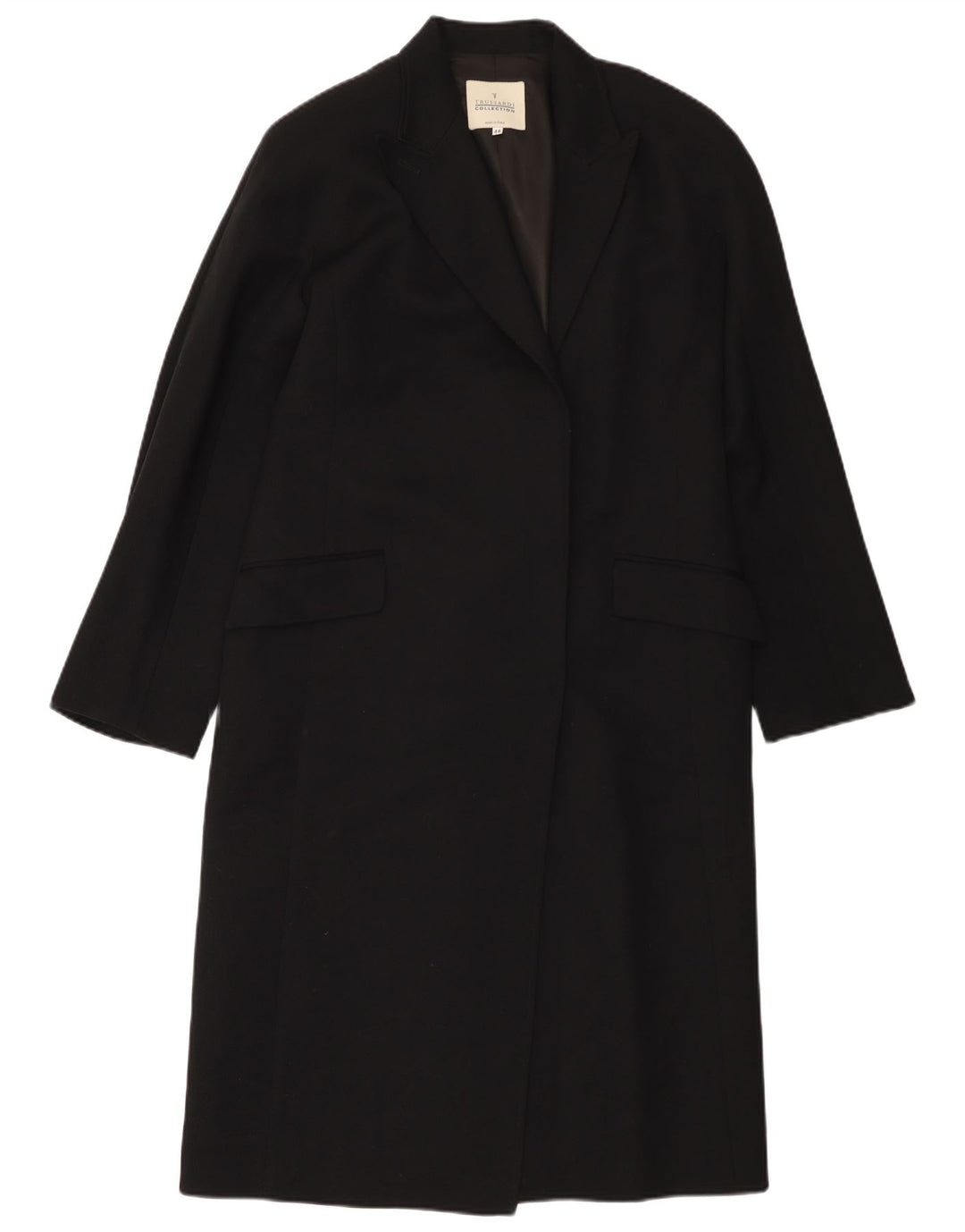 Cappotto Donna Trussardi IT 46 Large Nero Lana