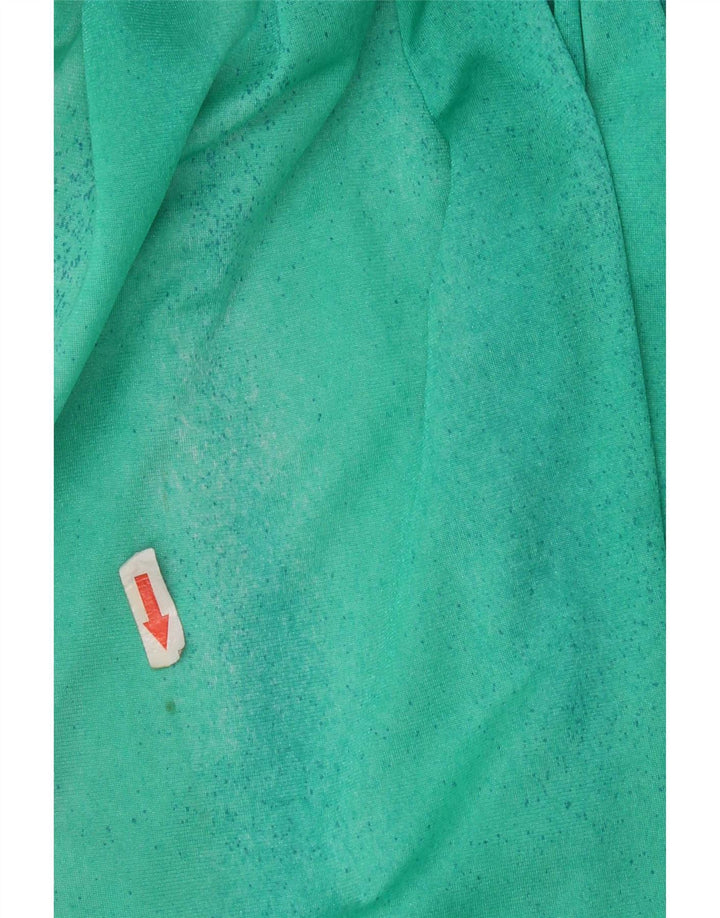 Tuta vintage da donna IT 44 Verde medio floreale in poliammide