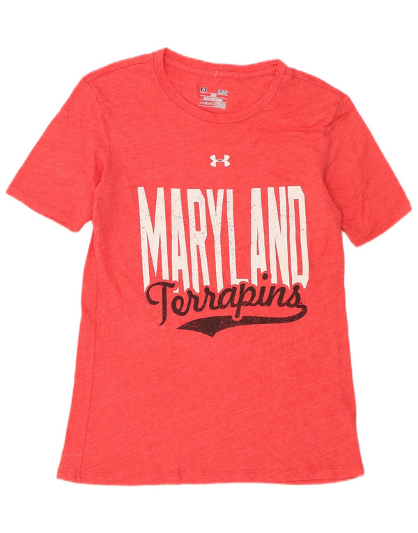 Maglietta grafica Under Armour da donna Maryland Terrapins UK 10 piccola rossa