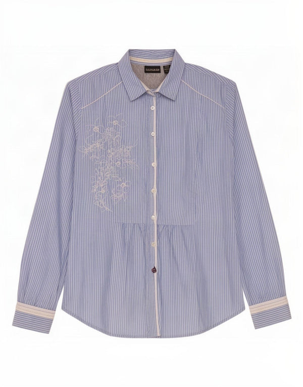 Camicia da donna Napapijri UK 10 piccolo gessato blu