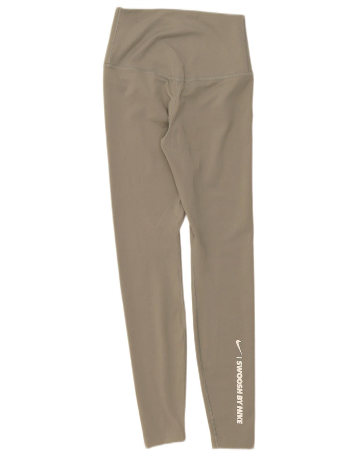 Leggings grafici Nike Dri Fit da donna UK 6 XS poliestere verde