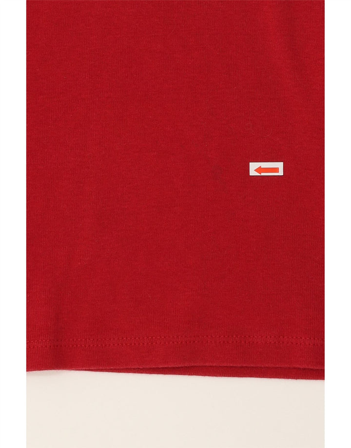 TOMMY HILFIGER Womens Top Long Sleeve UK 12 Medium Red Vintage Tommy Hilfiger and Second-Hand Tommy Hilfiger from Messina Hembry 