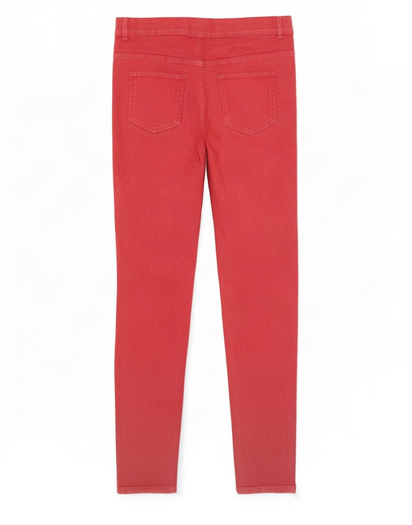 Jeans Jeggings da donna Marks & Spencer UK 12 Medio W30 L27 Cotone rosso