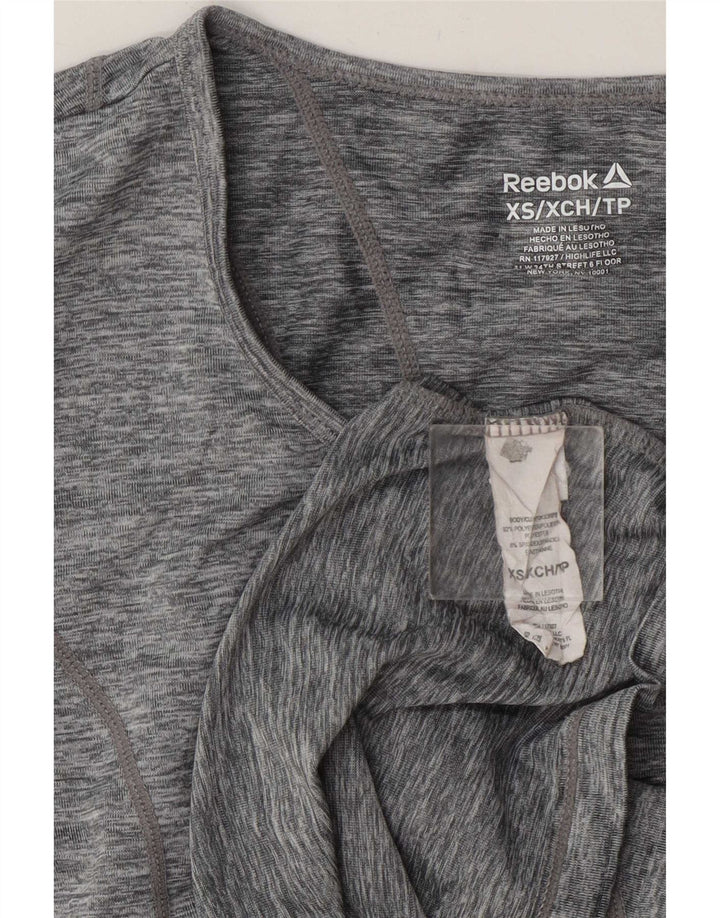 T-shirt Reebok da donna Top UK 6 XS grigio poliestere