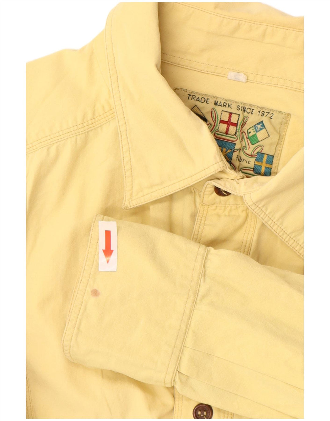 Camicia da uomo VINTAGE grande gialla