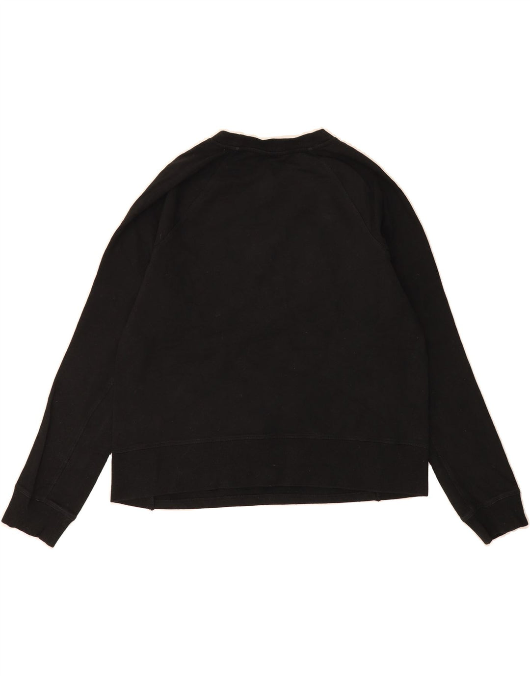 DKNY Womens Graphic Sweatshirt Jumper UK 14 Medium Black Polyester Vintage Dkny and Second-Hand Dkny from Messina Hembry 