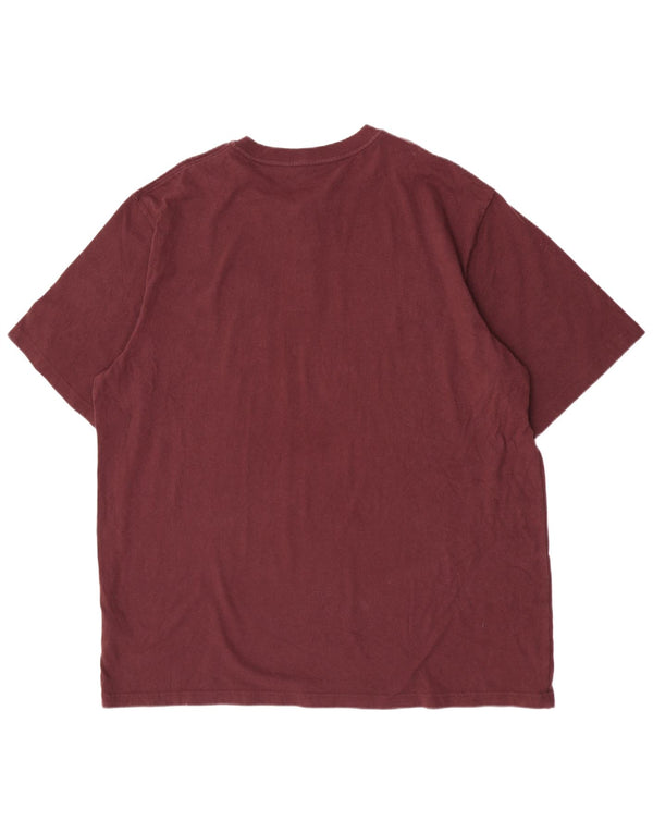 T-shirt Carhartt da uomo con vestibilità originale alta 2XL in cotone bordeaux
