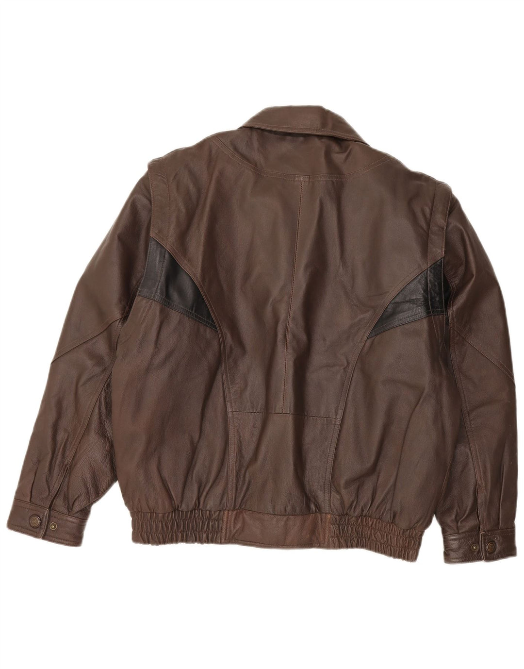 Giacca bomber in pelle da uomo vintage UK 42 XL in pelle marrone
