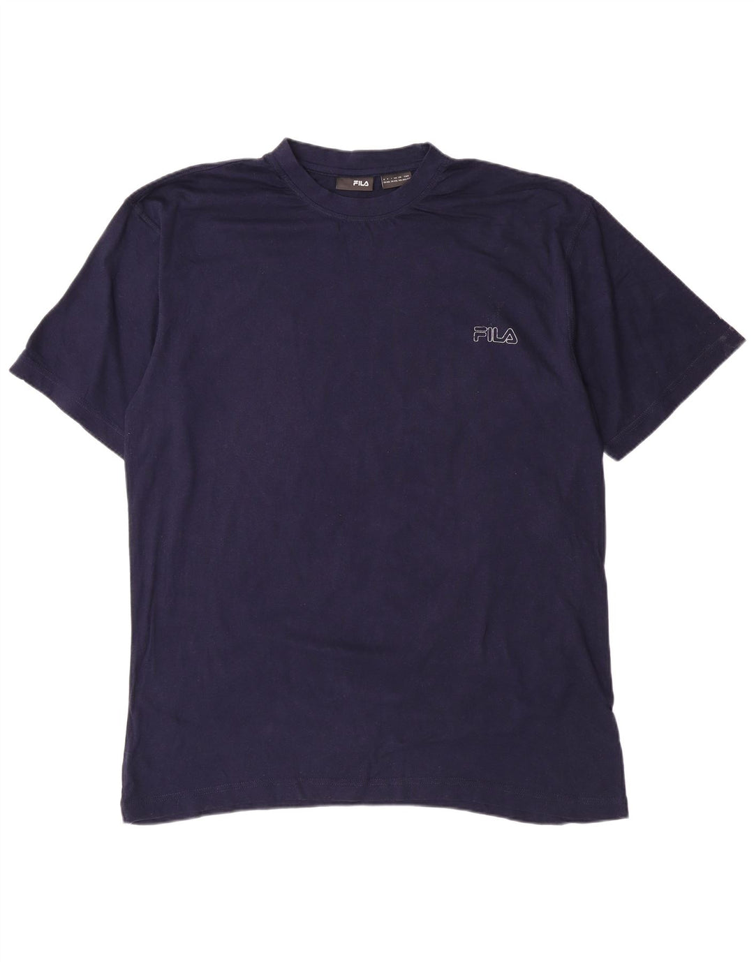FILA Mens T-Shirt Top 2XL Navy Blue Cotton