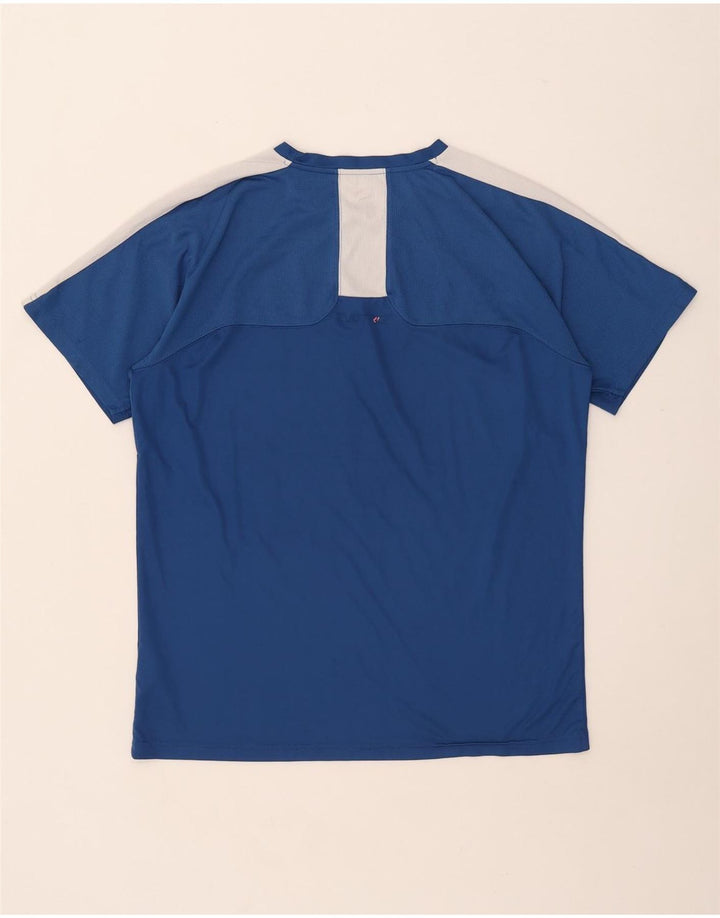T-shirt da uomo PUMA Top Large in poliestere color block blu
