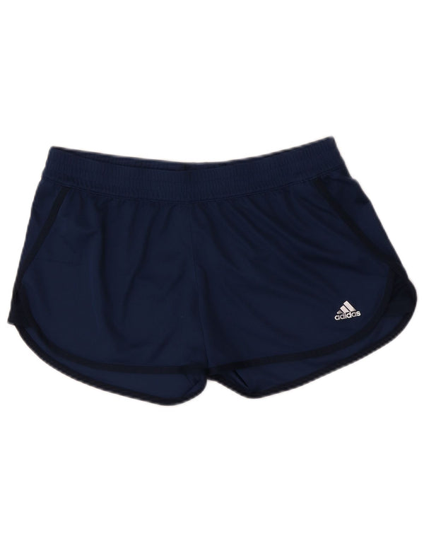 Pantaloncini sportivi Adidas Climalite da donna UK 12/14 Poliestere blu navy medio